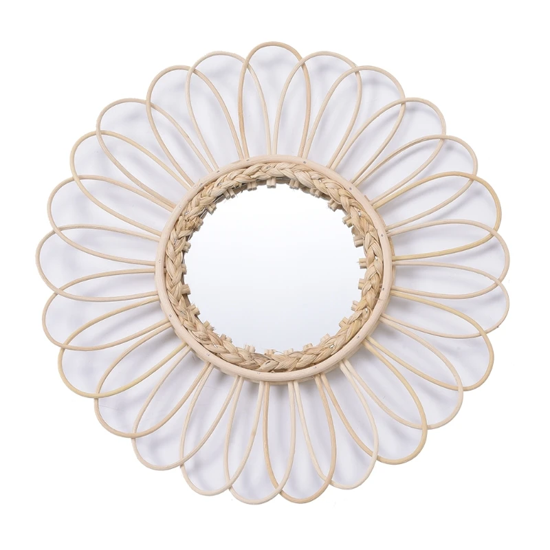 Hanging Wall Mirror Rattan Innovative Art Decor Flower Makeup Dressing Mirrors for Apartment Living Room Bedroom Bathroom
Hanging Wall Mirror Rattan Innovative Art Decor Flower Makeup Dressing Mirrors for Apartment Living Room Bedroom Bathroom