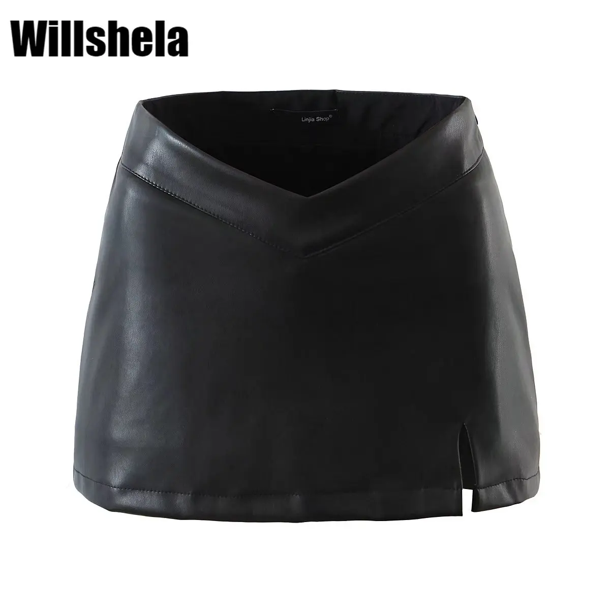 Willshela женская модная черная Однотонная юбка из искусственной кожи с разрезом винтажная юбка с высокой талией и боковой молнией шикарная жен...
Willshela женская модная черная Однотонная юбка из искусственной кожи с разрезом винтажная юбка с высокой талией и боковой молнией шикарная жен...