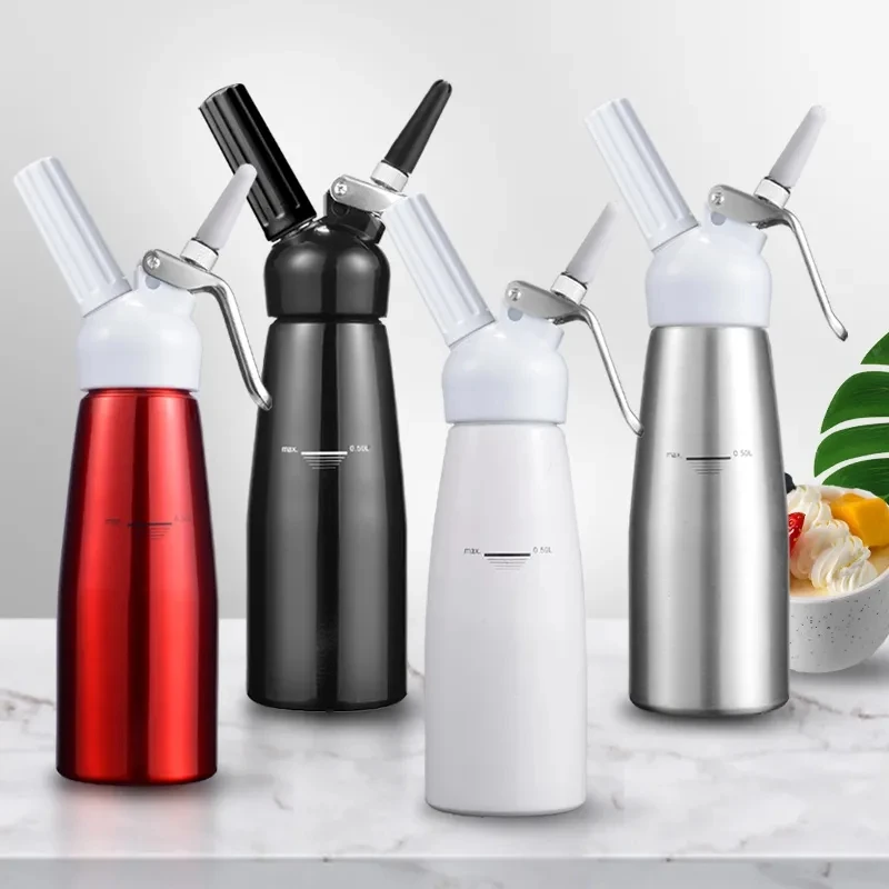 500ml Professional Whipped Cream Dispenser Dessert Kitchen Cream Butter Whipper Coffee Foam Maker for household dessert shop.
500ml Professional Whipped Cream Dispenser Dessert Kitchen Cream Butter Whipper Coffee Foam Maker for household dessert shop.