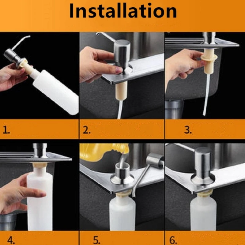 10.14 OZ Built in Sink Soap Dispenser / Lotion Dispenser for Kitchen Sink Brushed Nickel Kitchen Sink Soap Dispenser
10.14 OZ Built in Sink Soap Dispenser / Lotion Dispenser for Kitchen Sink Brushed Nickel Kitchen Sink Soap Dispenser
