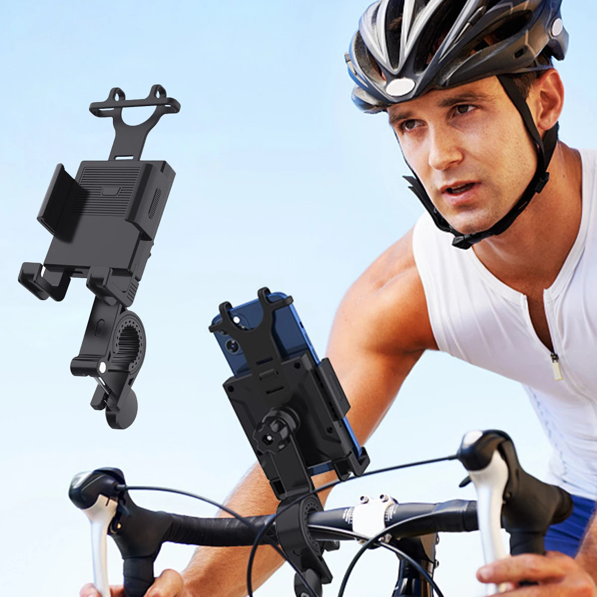 ANMONE Bicycle Phone Holder For iPhone Samsung Motorcycle Mobile Cellphone Holder Bike Handlebar Clip Stand GPS Mount Bracket
ANMONE Bicycle Phone Holder For iPhone Samsung Motorcycle Mobile Cellphone Holder Bike Handlebar Clip Stand GPS Mount Bracket