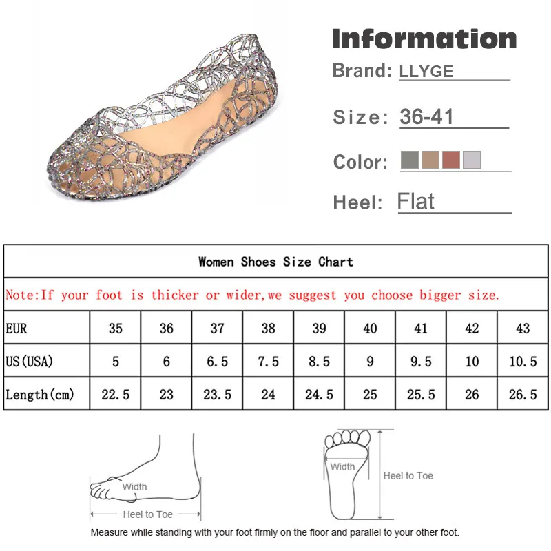 New Women's Sandals Summer Shoes Casual Jelly Female Bling Hollow Out Flats Sandals Comfortable Beach Shoes Ladies
New Women's Sandals Summer Shoes Casual Jelly Female Bling Hollow Out Flats Sandals Comfortable Beach Shoes Ladies