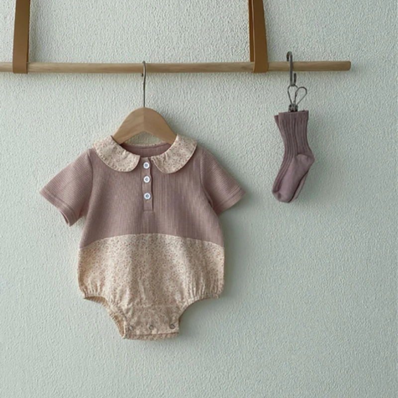 Summer Baby Girls Patchwork Rompers Fashion Kids Casual Princess Clothing Newborn Baby Korean Style Clothes Cute Outfits 0-2Y
Summer Baby Girls Patchwork Rompers Fashion Kids Casual Princess Clothing Newborn Baby Korean Style Clothes Cute Outfits 0-2Y