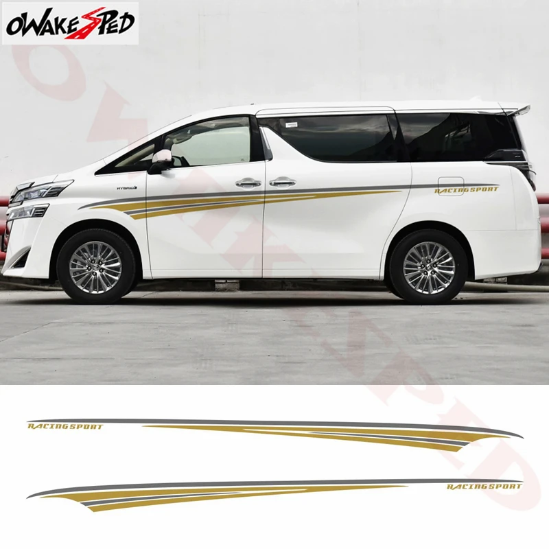 Racing Sport Stripes Styling For-Toyota Alphard Vellfire TRD MVP Model Car Waist Lines Decor Sticker Auto Body DIY Vinyl Decal
Racing Sport Stripes Styling For-Toyota Alphard Vellfire TRD MVP Model Car Waist Lines Decor Sticker Auto Body DIY Vinyl Decal