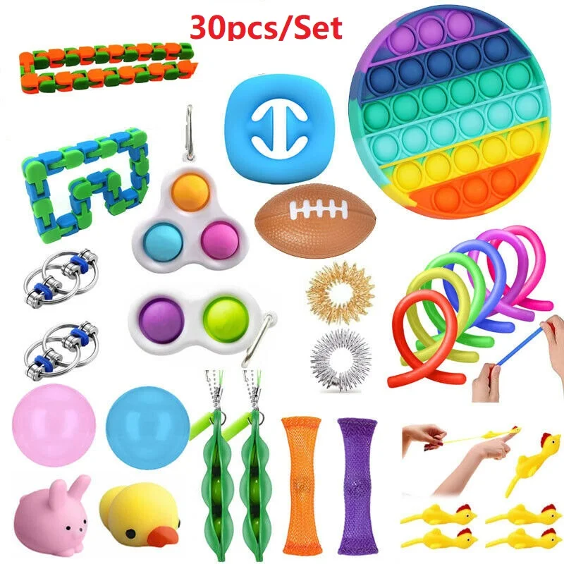 24pcs Gift Pack Fidget Sensory Toy Set Stress Relief Toys Autism Anxiety AntiStress Fidget Sensory Soft Toy For Boys Girls Adult
24pcs Gift Pack Fidget Sensory Toy Set Stress Relief Toys Autism Anxiety AntiStress Fidget Sensory Soft Toy For Boys Girls Adult