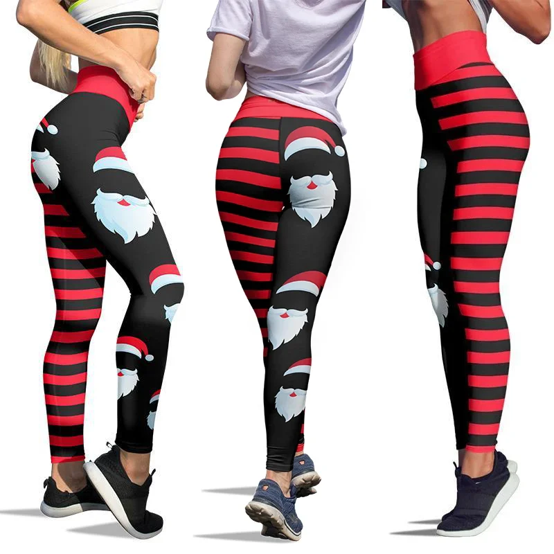 Christams Leggings Women Santa Print Stripped High Waist Pants Women's Leggings Fitness Joggings Sportwear New Year 2022
Christams Leggings Women Santa Print Stripped High Waist Pants Women's Leggings Fitness Joggings Sportwear New Year 2022