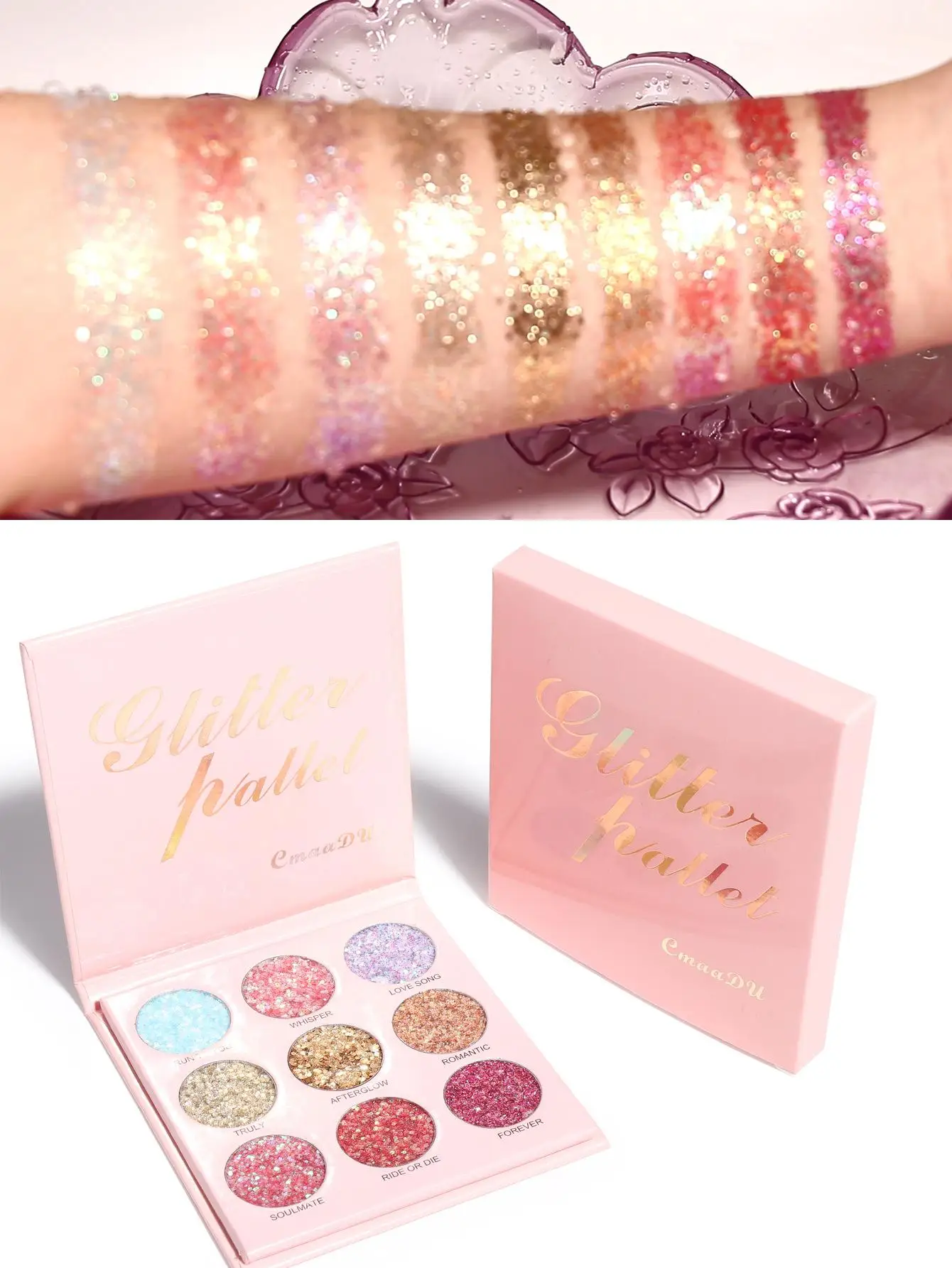 9 Colors Glitter Makeup Eyeshadow Palette Shimmer Sequins Eye Shadow Palette Skin Face Festival Cosmetic
9 Colors Glitter Makeup Eyeshadow Palette Shimmer Sequins Eye Shadow Palette Skin Face Festival Cosmetic