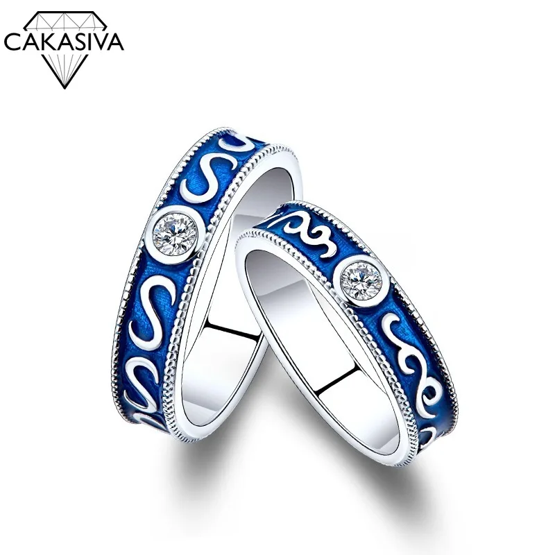 925 Silver Vintage Blue Couple Ring Men and Women Open Ring Engagement Wedding Gift Jewelry
925 Silver Vintage Blue Couple Ring Men and Women Open Ring Engagement Wedding Gift Jewelry