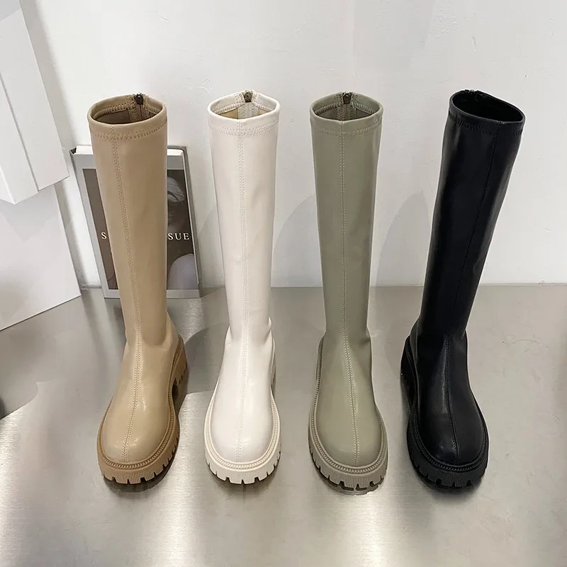 Women Platform Knee High Boots 2021 Winter Woman Zipper Motorcycle Boots New Ladies Casual Soft Mid Heels Female Comfort Shoes
Women Platform Knee High Boots 2021 Winter Woman Zipper Motorcycle Boots New Ladies Casual Soft Mid Heels Female Comfort Shoes