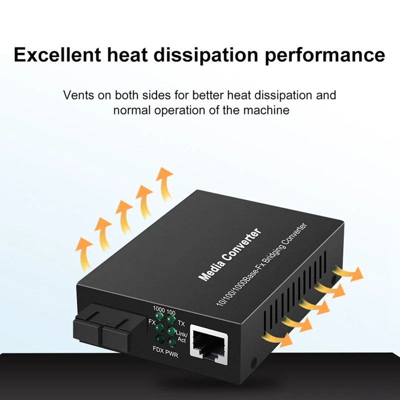 Gigabit Ethernet Fiber Media Converter with a Built-in 1Gb Multimode SC Transceiver, 1000M RJ45 to 1000Base-LX
Gigabit Ethernet Fiber Media Converter with a Built-in 1Gb Multimode SC Transceiver, 1000M RJ45 to 1000Base-LX