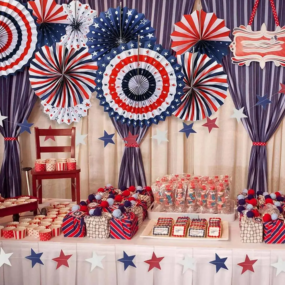 1Set/6Pcs 4th of July Decorations Paper Fan Patriotic American Independence Day Party Supplies
1Set/6Pcs 4th of July Decorations Paper Fan Patriotic American Independence Day Party Supplies