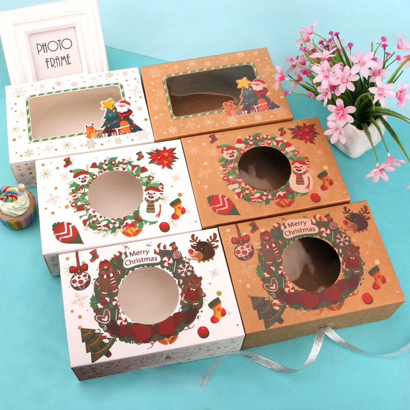 10pc Kraft Paper Christmas Gift Box Transparent Film Packaging Candy Box DIY Storage Carton Home Decoration Caker Cups Children
10pc Kraft Paper Christmas Gift Box Transparent Film Packaging Candy Box DIY Storage Carton Home Decoration Caker Cups Children