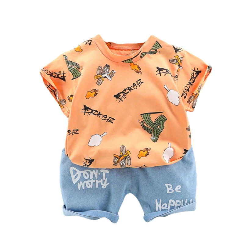 Baby Boys Clothing Sets 2021 Summer Toddler Infant Short Sleeve Cartoon T Shirt Denim Shorts Children Kids Clothes
Baby Boys Clothing Sets 2021 Summer Toddler Infant Short Sleeve Cartoon T Shirt Denim Shorts Children Kids Clothes