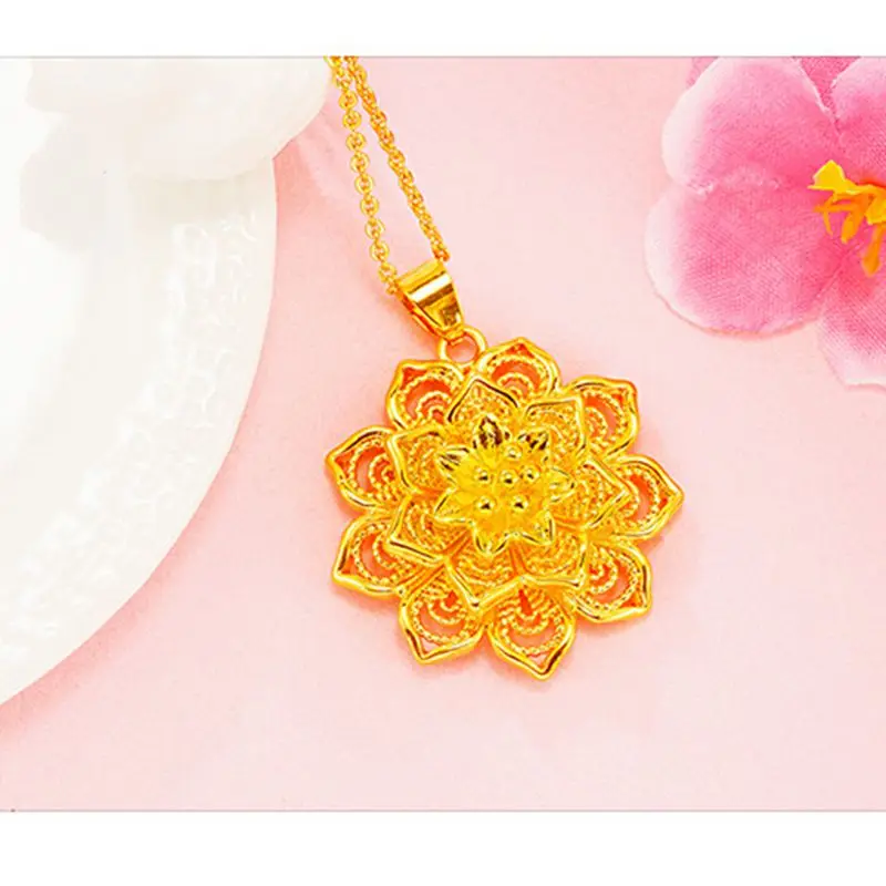 Hollow Flower Pendant Chain Gold Plated Charm Women Filigree Jewelry Gift
Hollow Flower Pendant Chain Gold Plated Charm Women Filigree Jewelry Gift