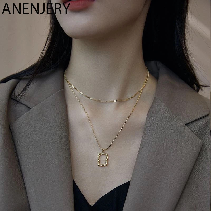 GOLDRIA 925 Sterling Silver Irregular Square Pendant Necklaces For Women Light Luxury Minimalist Clavicle Chain Accessories
GOLDRIA 925 Sterling Silver Irregular Square Pendant Necklaces For Women Light Luxury Minimalist Clavicle Chain Accessories