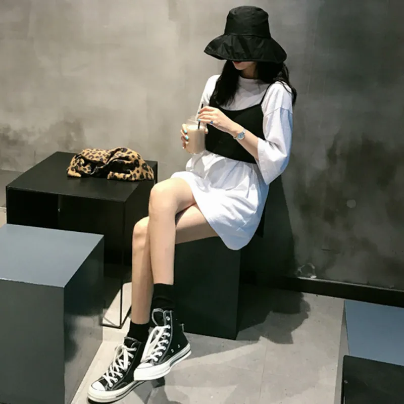 Women Sets Solid Short Tees Camis Streetwear Summer Bow Sexy Girls Chic Fashion Korean Style Slim Slender Leisure Ulzzang New BF
Women Sets Solid Short Tees Camis Streetwear Summer Bow Sexy Girls Chic Fashion Korean Style Slim Slender Leisure Ulzzang New BF
