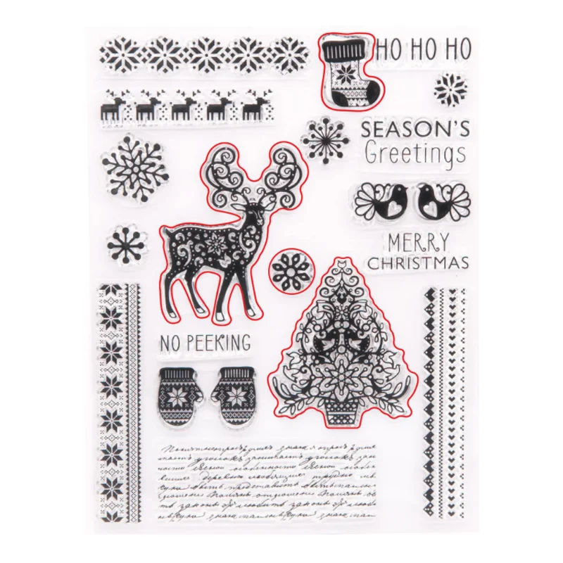 Christmas Tree Transparent Clear Silicone Stamp Seal DIY Scrapbook Rubber Stamping Coloring Embossing Diary Decor Reusable T1744
Christmas Tree Transparent Clear Silicone Stamp Seal DIY Scrapbook Rubber Stamping Coloring Embossing Diary Decor Reusable T1744