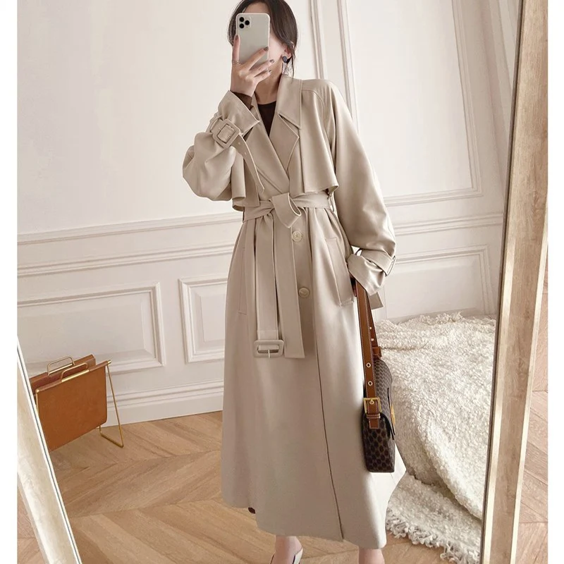 Windbreaker Women Outerwear Medium Long 2021 New Spring Autumn Overcoat Female Korean Fashion Loose Tooling Trench Coat Lady
Windbreaker Women Outerwear Medium Long 2021 New Spring Autumn Overcoat Female Korean Fashion Loose Tooling Trench Coat Lady