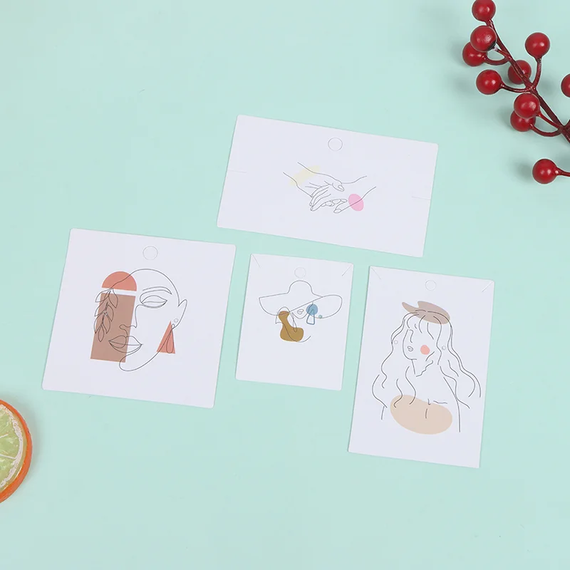 50pcs Beauty Head Jewelry Package Card Paper Necklace Earring Display Tag Card Jewelry Packaging Earring Holder Jewelry Card 
50pcs Beauty Head Jewelry Package Card Paper Necklace Earring Display Tag Card Jewelry Packaging Earring Holder Jewelry Card