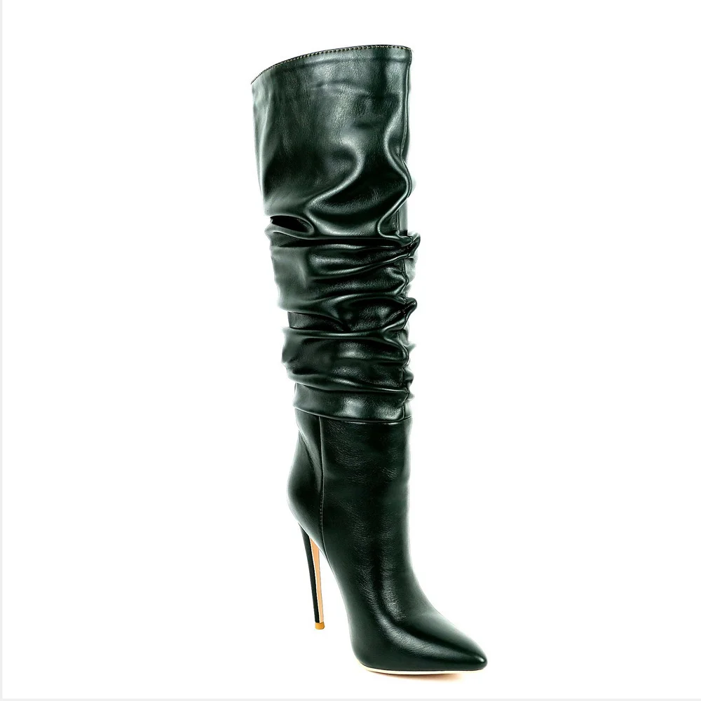 Autumn and winter 2021 new pleated pointed high tube women's shoes fashion sexy thin heel high heel black large women's shoes
Autumn and winter 2021 new pleated pointed high tube women's shoes fashion sexy thin heel high heel black large women's shoes