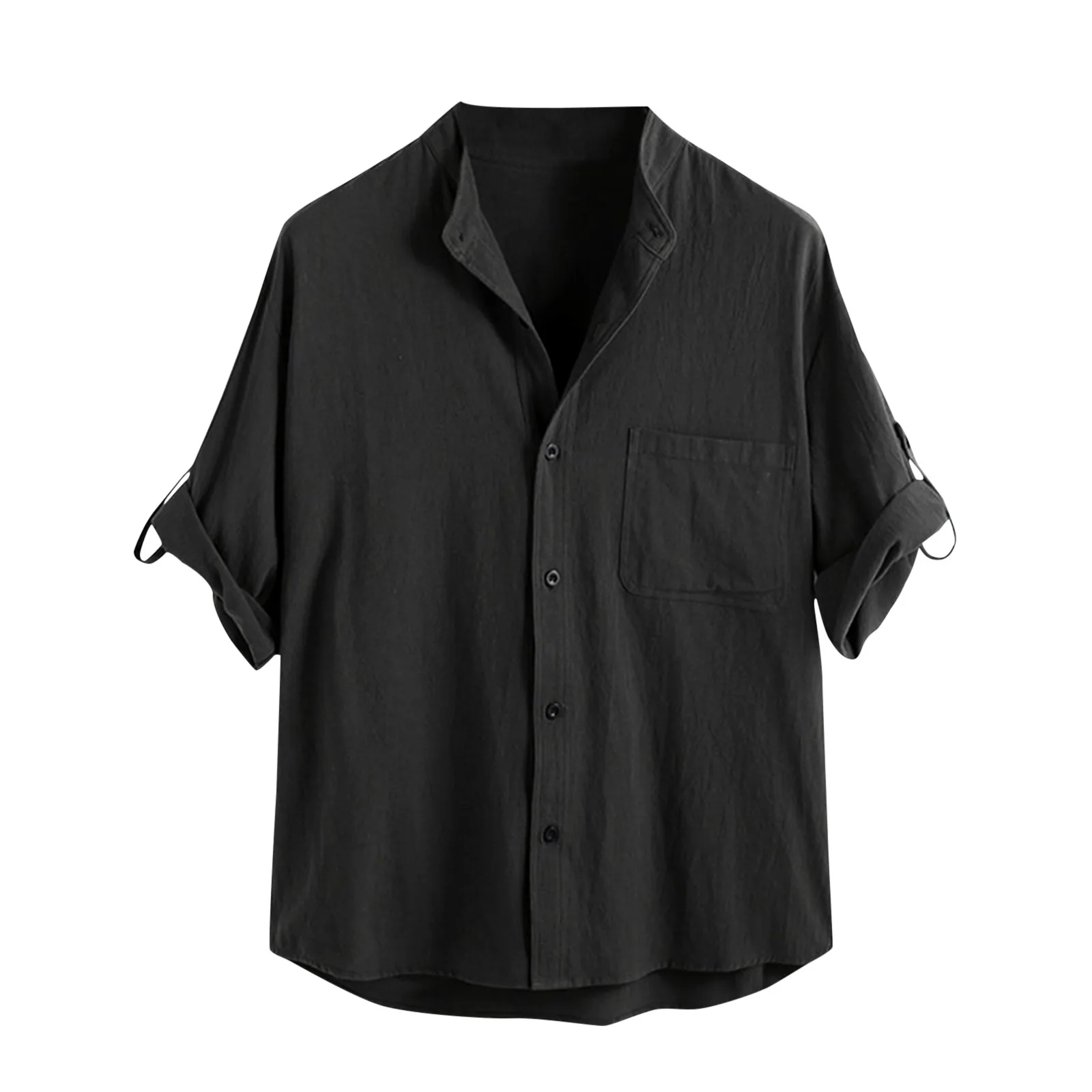 Men's Fashion Shirts Casual Solid Half Sleeve Cotton Linen Shirt Button Turn-down Collar Daily Shirt Camisas Para Hombre 2021
Men's Fashion Shirts Casual Solid Half Sleeve Cotton Linen Shirt Button Turn-down Collar Daily Shirt Camisas Para Hombre 2021