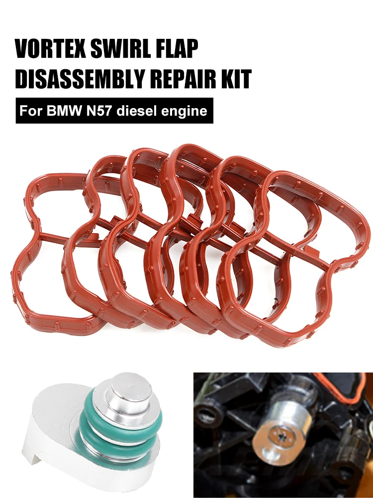 Car Swirl Flap Blank Bung Flaps Removal Plug with 6 Gaskets for BMW N57 N57S E90 E91 E92 E93 F07 F10 F11 Repair Accessories
Car Swirl Flap Blank Bung Flaps Removal Plug with 6 Gaskets for BMW N57 N57S E90 E91 E92 E93 F07 F10 F11 Repair Accessories