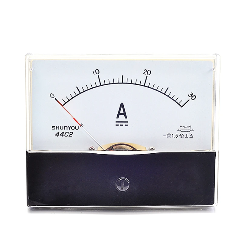 44C2 Analog DC Ammeter 30A/75mV Ammeter Mechanical Header Panel Meter Tester Amperemeter
44C2 Analog DC Ammeter 30A/75mV Ammeter Mechanical Header Panel Meter Tester Amperemeter