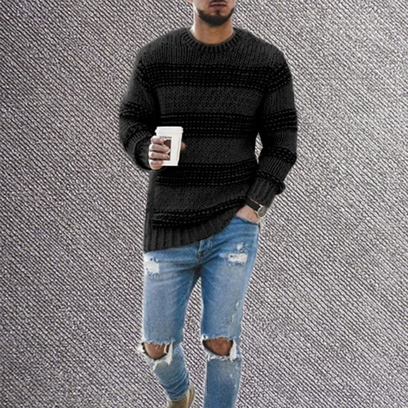 2021 New Men's Autumn Striped Sweaters Pullovers Male Casual High Street O-Neck Long Knitted Sweater Knitwear
2021 New Men's Autumn Striped Sweaters Pullovers Male Casual High Street O-Neck Long Knitted Sweater Knitwear