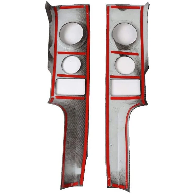 for 2009-2014 Ford F150 ABS Carbon Fiber Center Console Trim Accessories 2Pcs
