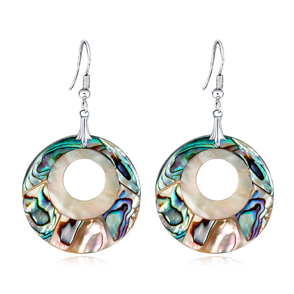 1Pair Natural Abalone Shell Earrings Circle Pendant Earrings Trendy 2021 Women Chinese Fashion Crochet Charm Jewelry Accessories
1Pair Natural Abalone Shell Earrings Circle Pendant Earrings Trendy 2021 Women Chinese Fashion Crochet Charm Jewelry Accessories