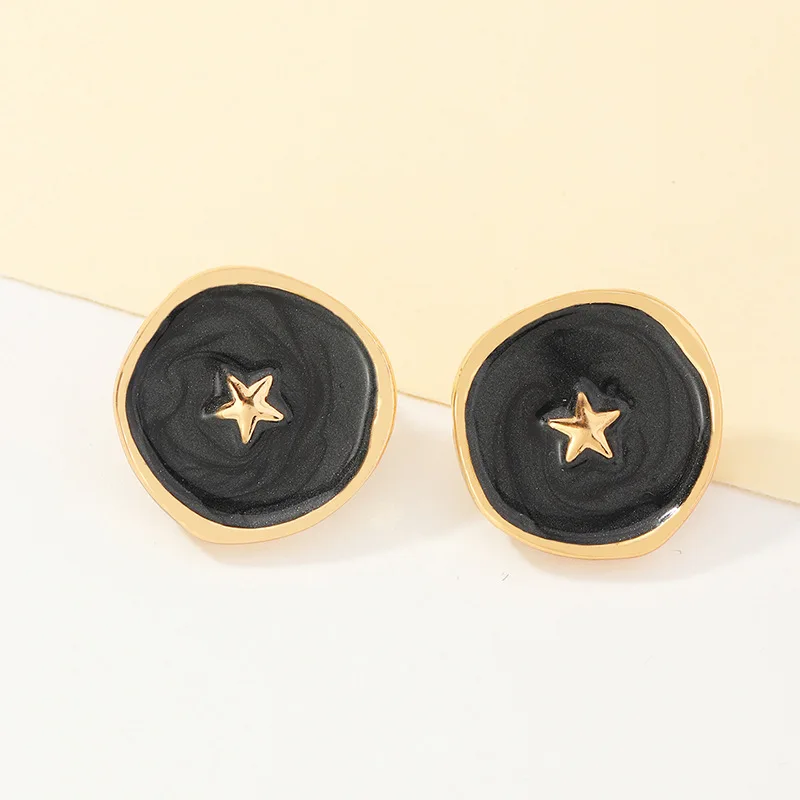 Korean Alloy Cute Drop Oil Love Moon Star Lightning Stud Earring For Women Round Enamel Earrings Fine Ear Cuff Set Jewelry Gifts
Korean Alloy Cute Drop Oil Love Moon Star Lightning Stud Earring For Women Round Enamel Earrings Fine Ear Cuff Set Jewelry Gifts