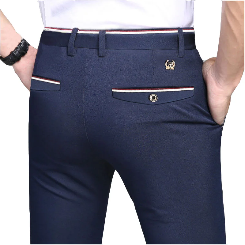 2021 Suit Pants Fashion Elegant Mens Dress Pants Solid Color Straight Long Trousers Men's Slim Fit Formal Trousers Black
2021 Suit Pants Fashion Elegant Mens Dress Pants Solid Color Straight Long Trousers Men's Slim Fit Formal Trousers Black