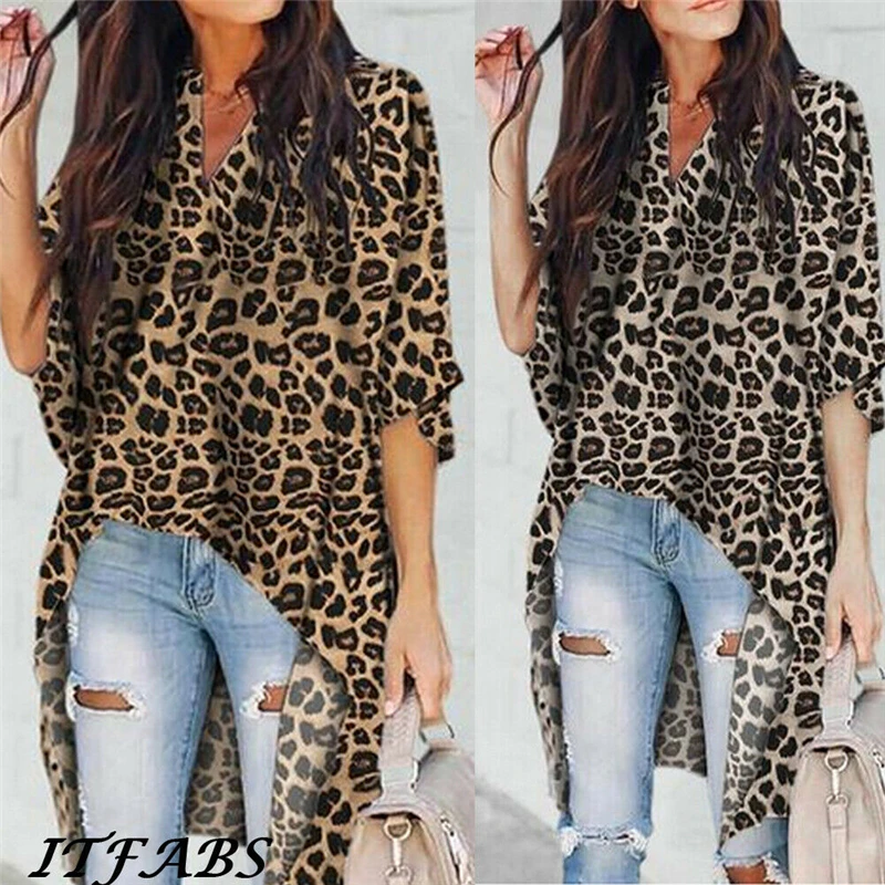 Autumn Fashion Women Long Chiffon Blouse Leopard Printed Casual Shirt Ladies Half Sleeve Femme Tops
Autumn Fashion Women Long Chiffon Blouse Leopard Printed Casual Shirt Ladies Half Sleeve Femme Tops