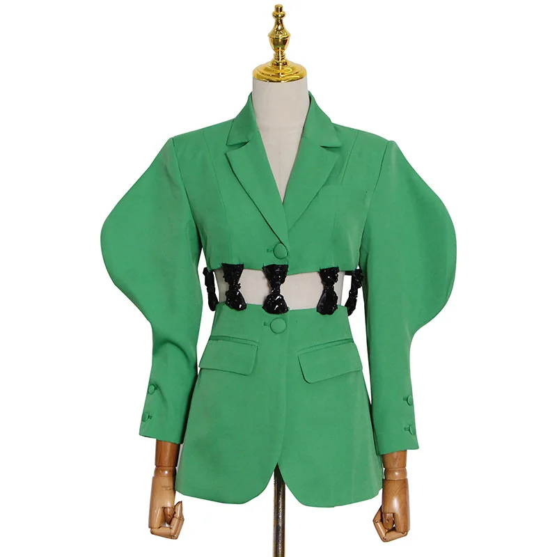 2021 Autumn Winter New Single Breasted Puff Sleeve Bow Sashes Short Temperament Blazer Women Donsignet
2021 Autumn Winter New Single Breasted Puff Sleeve Bow Sashes Short Temperament Blazer Women Donsignet