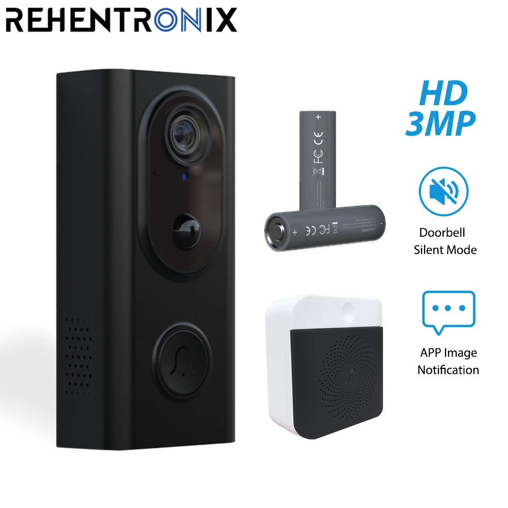 3-мегапиксельная Wi-Fi видеокамера, домашняя беспроводная камера безопасности, дверной звонок, камера с двухсторонним аудио, умный дверной звонок с поддержкой бесшумного режима 
3-мегапиксельная Wi-Fi видеокамера, домашняя беспроводная камера безопасности, дверной звонок, камера с двухсторонним аудио, умный дверной звонок с поддержкой бесшумного режима