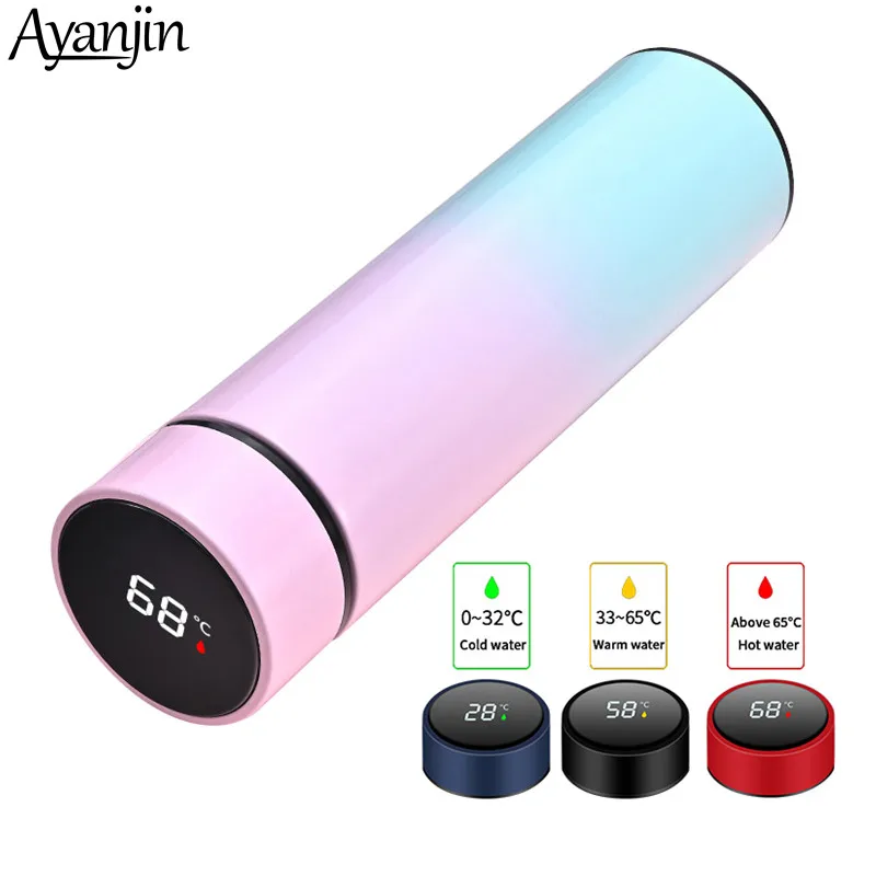 500 мл умный термос, бутылка для воды, СВЕТОДИОДНЫЙ Цифровой температурный дисплей, термокружки из нержавеющей стали для кофе, интеллектуаль... 
500 мл умный термос, бутылка для воды, СВЕТОДИОДНЫЙ Цифровой температурный дисплей, термокружки из нержавеющей стали для кофе, интеллектуаль...