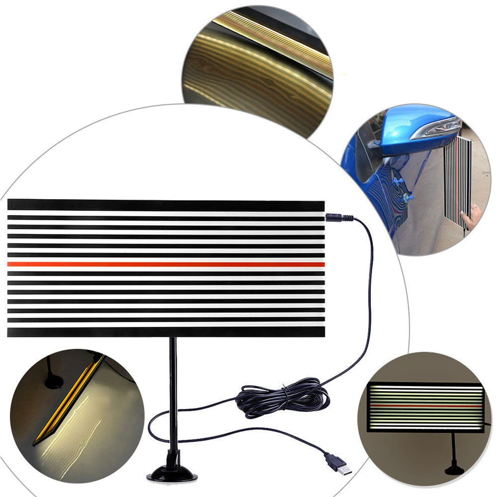300x150mm Hot LED Line Board Dent Reflector Lamp Dent Repair Tools Dent Detector for Car Body Dent Remove Suction Cup Base USB
300x150mm Hot LED Line Board Dent Reflector Lamp Dent Repair Tools Dent Detector for Car Body Dent Remove Suction Cup Base USB