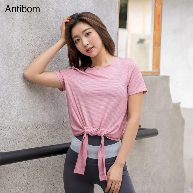 Antibom Short Sleeve Sports T-Shirts Female Quick Dry Fitness Gym Jogging Loose Yoga Tops Beautiful Solid Color Clothes Girls
Antibom Short Sleeve Sports T-Shirts Female Quick Dry Fitness Gym Jogging Loose Yoga Tops Beautiful Solid Color Clothes Girls