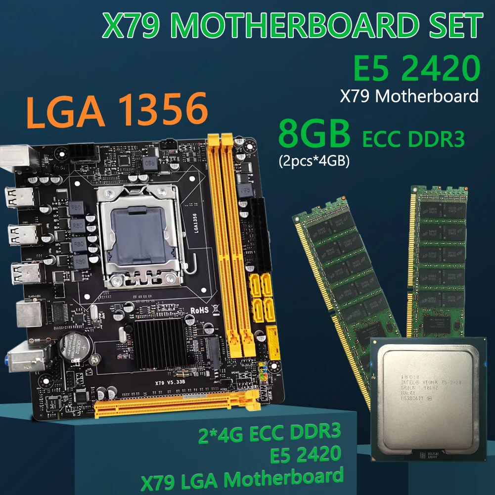 MACHINIST X79 Motherboard LGA 1356 Set Kit With Xeon E5 2440 Processor DDR3 ECC 16GB(2*8GB)RAM Memory NVME M.2 Mini DTX X79
MACHINIST X79 Motherboard LGA 1356 Set Kit With Xeon E5 2440 Processor DDR3 ECC 16GB(2*8GB)RAM Memory NVME M.2 Mini DTX X79