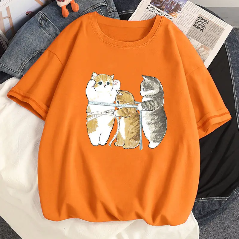 New 2021 Cotton Summer T-shirts Harajuku Japanese Cute Cat Cartoon Anime Loose Short Sleeved T Shirt Women Tops Tees Tshirts
New 2021 Cotton Summer T-shirts Harajuku Japanese Cute Cat Cartoon Anime Loose Short Sleeved T Shirt Women Tops Tees Tshirts