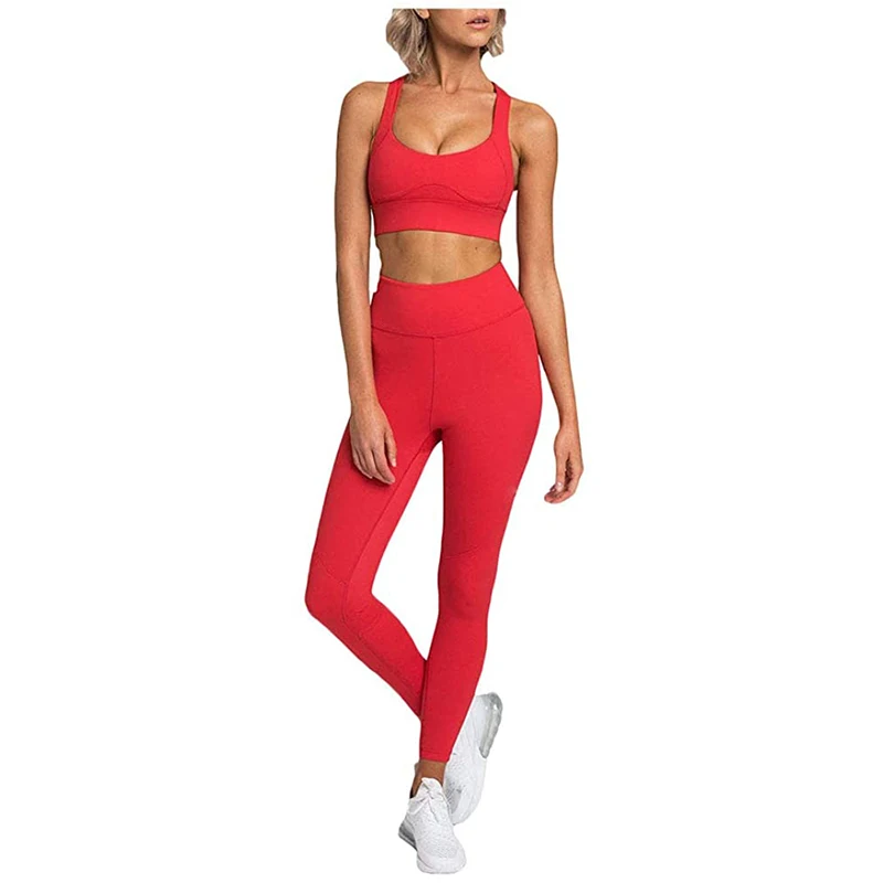 Womens 2 Pieces Suits Workout Sets No See Through Yoga Leggings With Stretch Sports Bra Gym Clothes Fitness Jumpsuit Running
Womens 2 Pieces Suits Workout Sets No See Through Yoga Leggings With Stretch Sports Bra Gym Clothes Fitness Jumpsuit Running