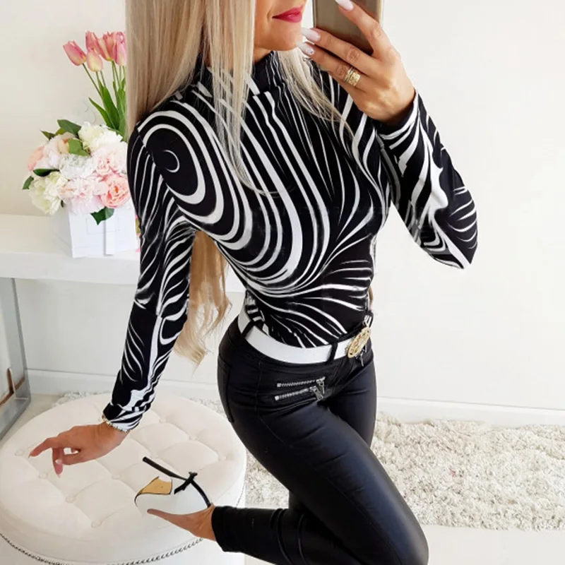 2021 Spring And Autumn Fashion Trendy T-shirt Slim Slimming Printed Long-sleeved Sports Casual T-shirt Top Women's Clothing
2021 Spring And Autumn Fashion Trendy T-shirt Slim Slimming Printed Long-sleeved Sports Casual T-shirt Top Women's Clothing