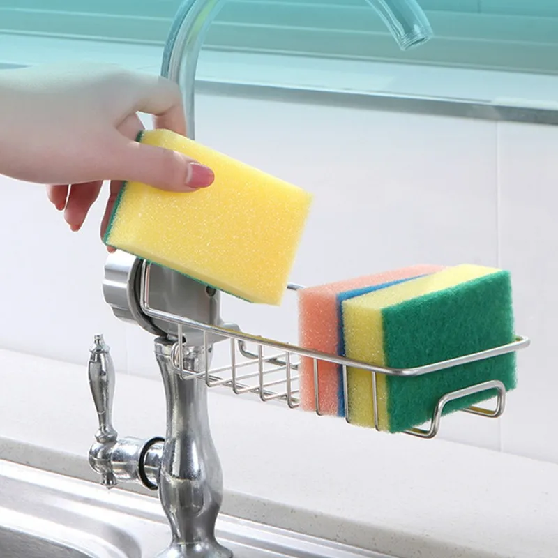 Kitchen Stainless Steel Adjustable Faucet Drain Rack Free Perforated Sink Rag Sponge Storage Rack Bathroom Soap Storage Holder
Kitchen Stainless Steel Adjustable Faucet Drain Rack Free Perforated Sink Rag Sponge Storage Rack Bathroom Soap Storage Holder