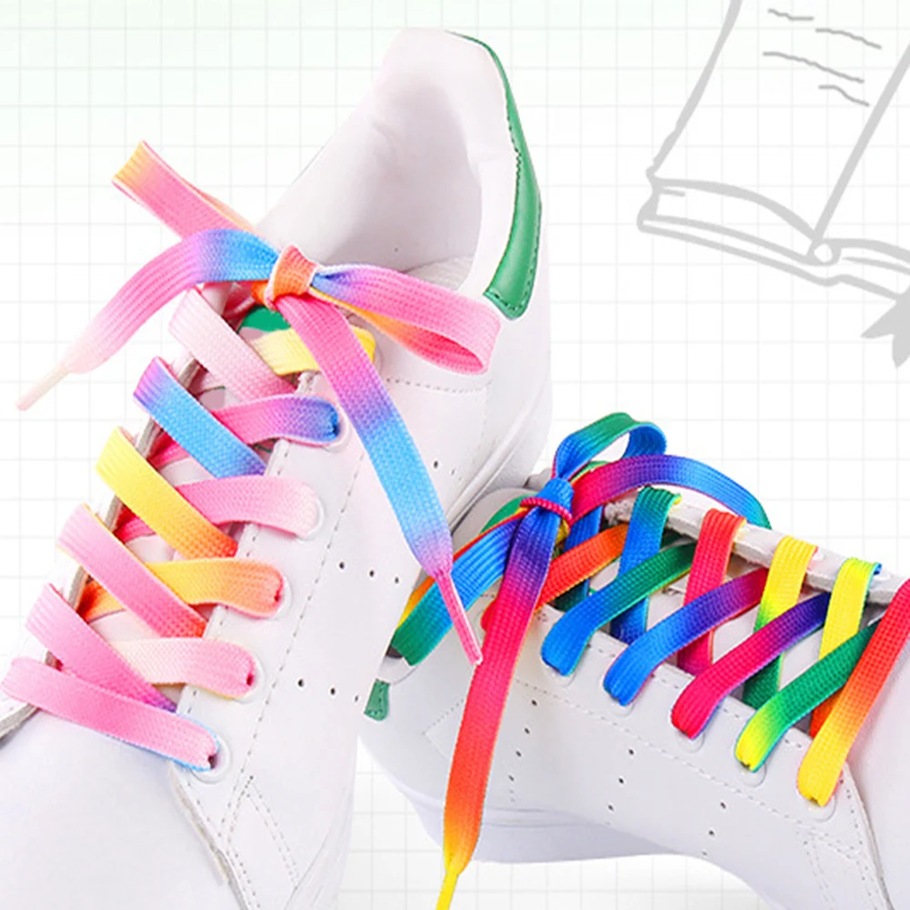 Fashion Colorful Printed Shoelaces Decoration Pattern Gradient Colored Polyester Outdoor Sports Shoe Laces For Women Men
Fashion Colorful Printed Shoelaces Decoration Pattern Gradient Colored Polyester Outdoor Sports Shoe Laces For Women Men