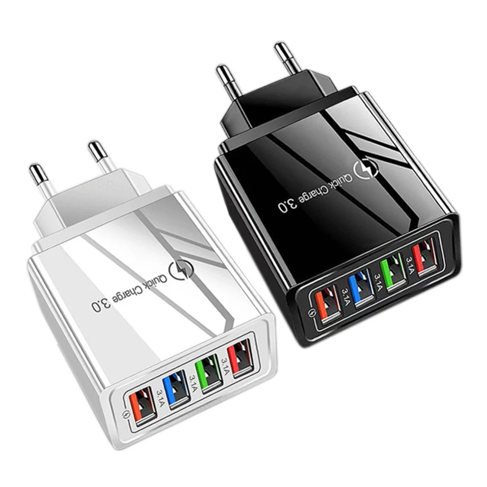 Quick Charge 3.0 3A USB Charger EU/US Plug For Sumsang iPhone Adapter for Huawei Xiaomi 4 Ports Mobile Phone Fast Wall Charger
Quick Charge 3.0 3A USB Charger EU/US Plug For Sumsang iPhone Adapter for Huawei Xiaomi 4 Ports Mobile Phone Fast Wall Charger