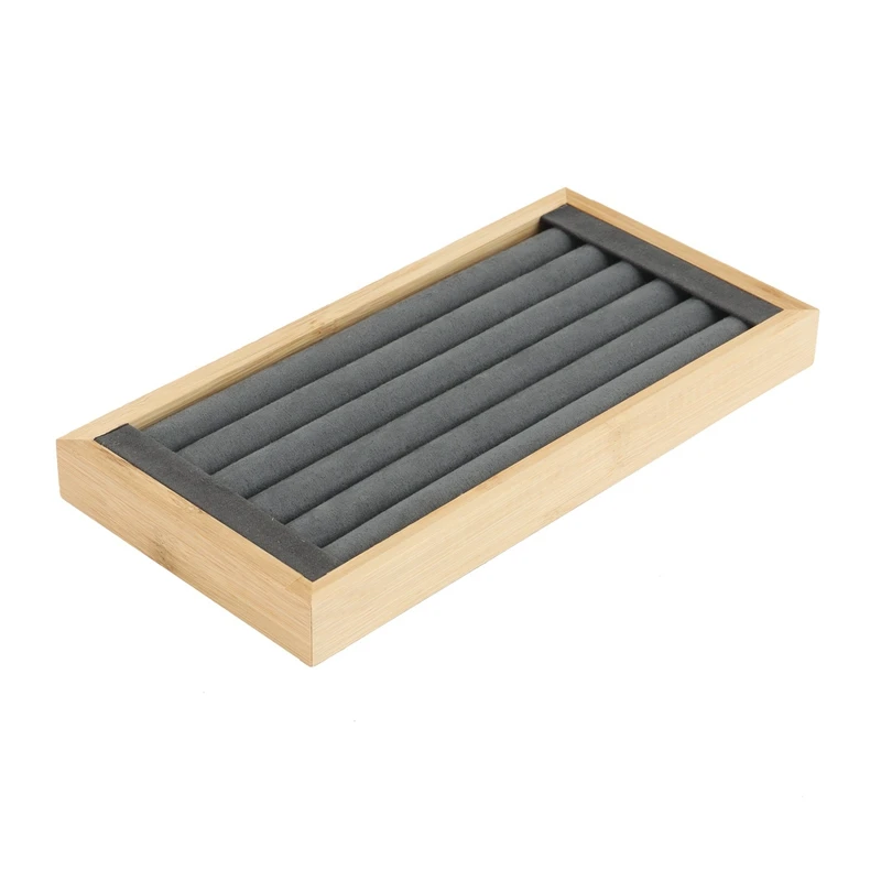 Fashion Bamboo Velvet Jewelry Display Tray Ring Box Earring Pendant Display Organizer Jewelry Storage
Fashion Bamboo Velvet Jewelry Display Tray Ring Box Earring Pendant Display Organizer Jewelry Storage