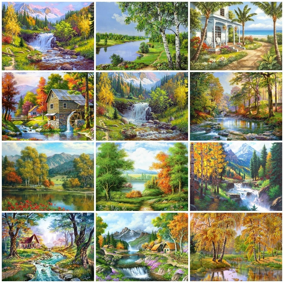 AZQSD Paint By Numbers For Adults Nature Landscape Hand Paind Kit Canvas Coloring Picture By Numbers Tree Living Room Decoration
AZQSD Paint By Numbers For Adults Nature Landscape Hand Paind Kit Canvas Coloring Picture By Numbers Tree Living Room Decoration