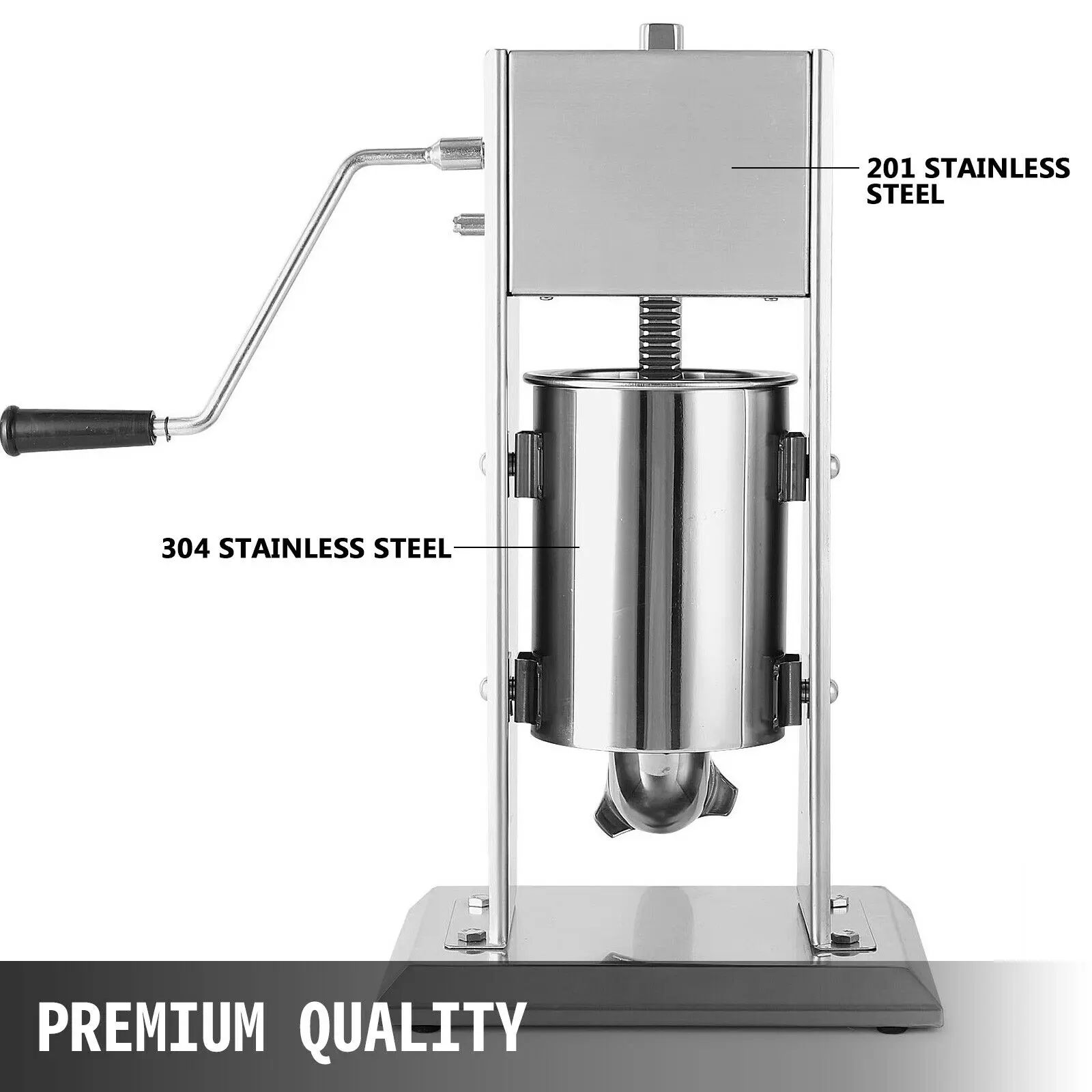 8lbs Slow/Fast Vertical Sausage Stuffer Filler Maker Meat Machine Manual Sausage Machine W/ 5 Stuffing Tubes
8lbs Slow/Fast Vertical Sausage Stuffer Filler Maker Meat Machine Manual Sausage Machine W/ 5 Stuffing Tubes