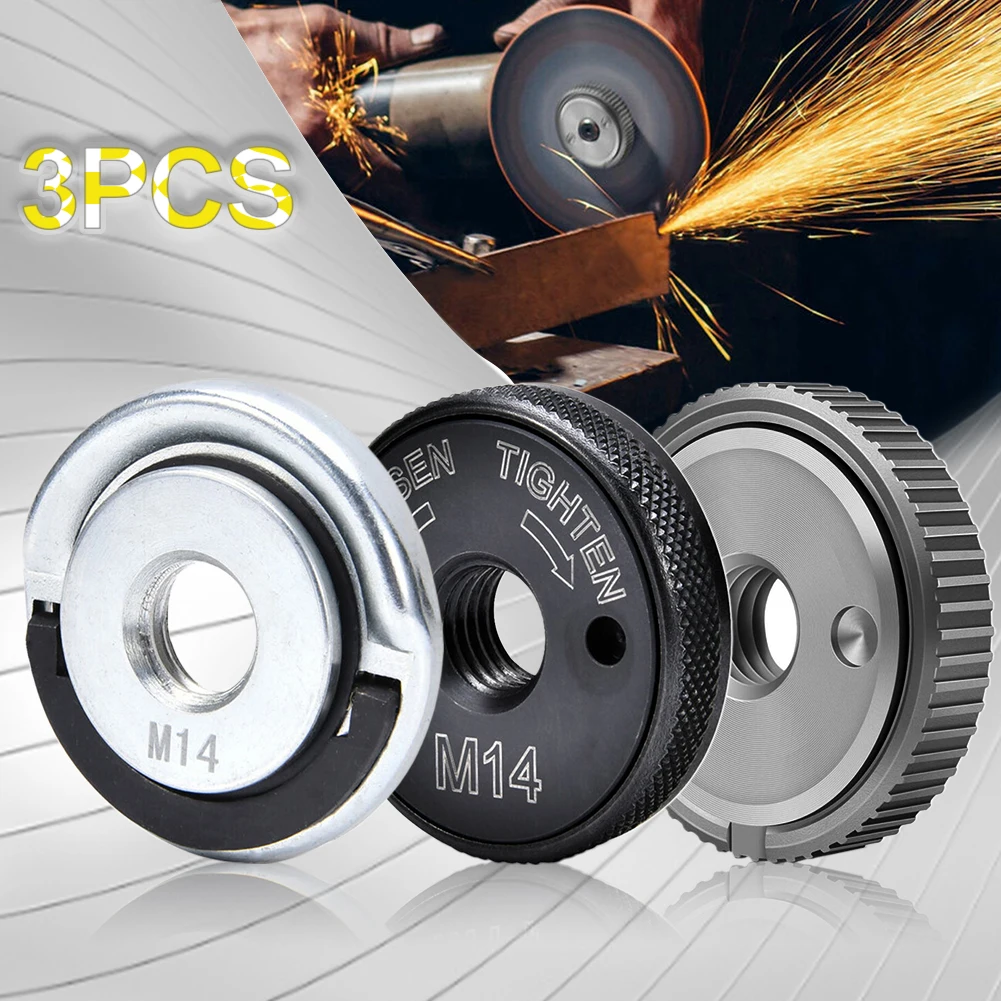 1/3PCS M14 Angle Grinder Thread Inner Outer Flange Nut Set Quick Release Nut Power Replacement For Bosch Metabo Milwaukee Makita
1/3PCS M14 Angle Grinder Thread Inner Outer Flange Nut Set Quick Release Nut Power Replacement For Bosch Metabo Milwaukee Makita