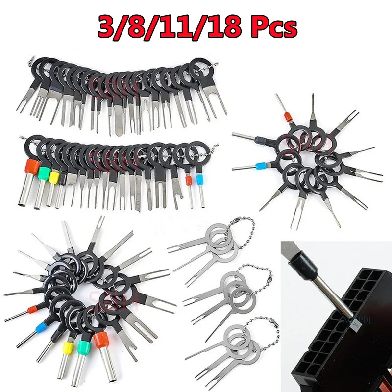 3/8/11/18pcs Car Terminal Removal Tool Wire Plug Connector Extractor Puller Release Pin Extractor Kit For Car Plug Repair Tool
3/8/11/18pcs Car Terminal Removal Tool Wire Plug Connector Extractor Puller Release Pin Extractor Kit For Car Plug Repair Tool